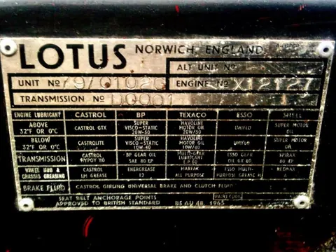 Lotus Esprit S1 chassis 102G historical archive photograph 2