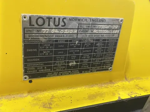 Lotus Esprit S1 chassis 210H historical archive photograph 3