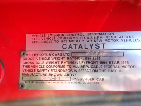 Lotus Esprit S1 chassis 259H historical archive photograph 10