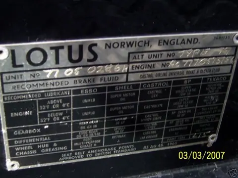 Lotus Esprit S1 chassis 286H registration ZEN 933 historical archive photograph 1