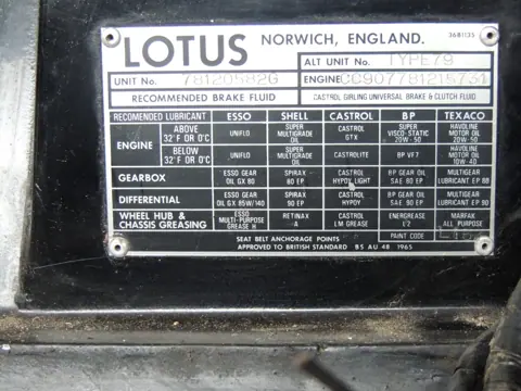 Lotus Esprit S2 chassis 582G historical archive photograph 5